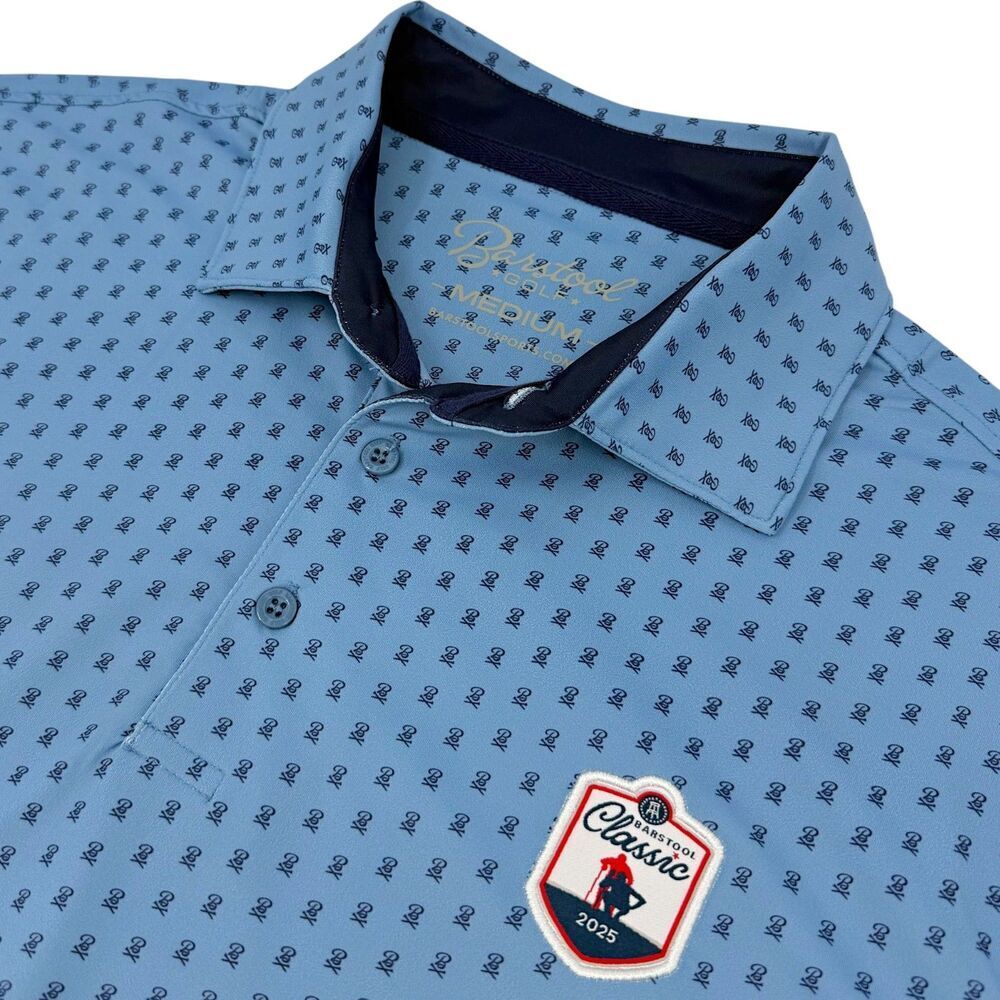 Barstool Sports Men's 2025 Barstool Classic Golf Polo Blue Medium